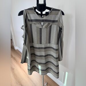 BCBGeneration Metallic Sparkle Mini Dress